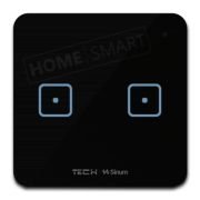 Dviejų laukų stiklinis jutiklinis jungiklis WS-02